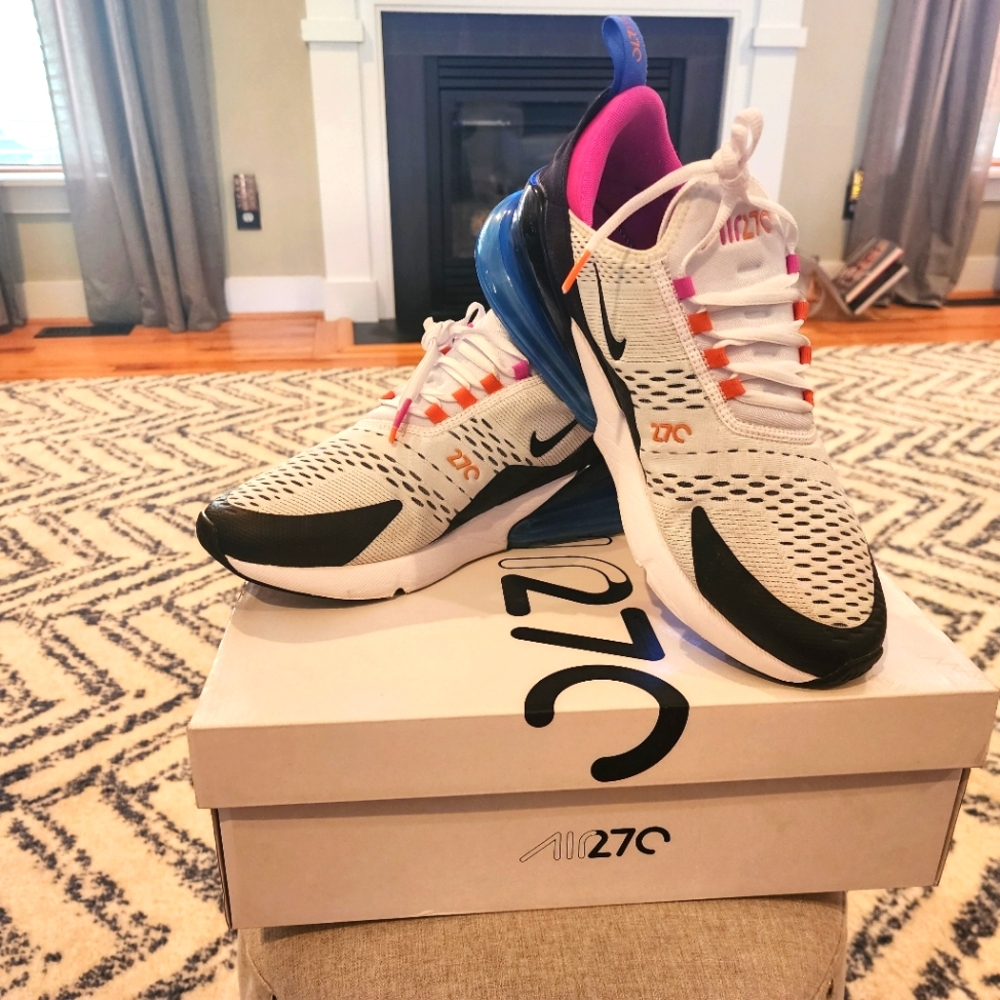 Nike Men's Air Max 270 'White Multi' (CW6989-100) Sneakers